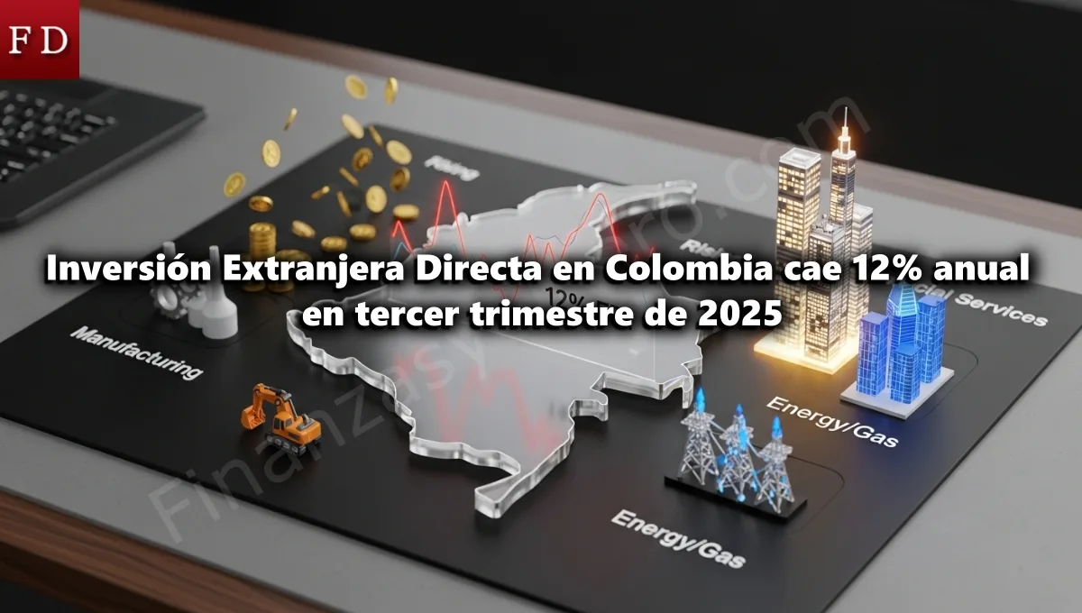 Inversión Extranjera Directa en Colombia cae 12% anual en tercer trimestre de 2025