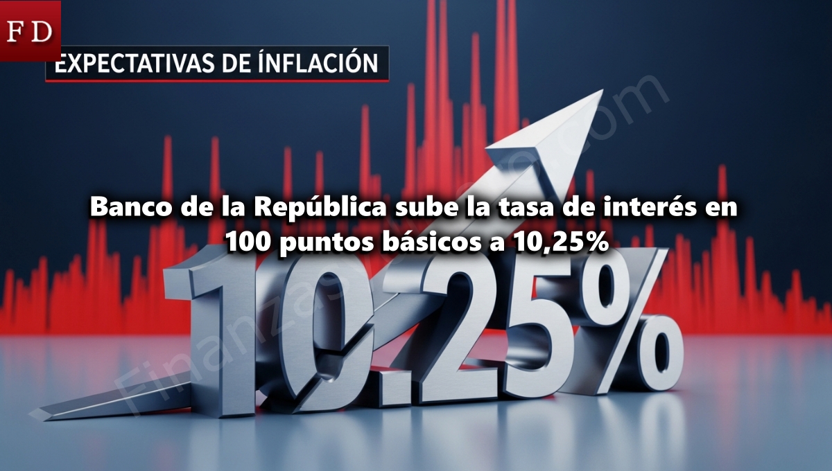 Banco de la República sube la tasa de interés en 100 puntos básicos a ...