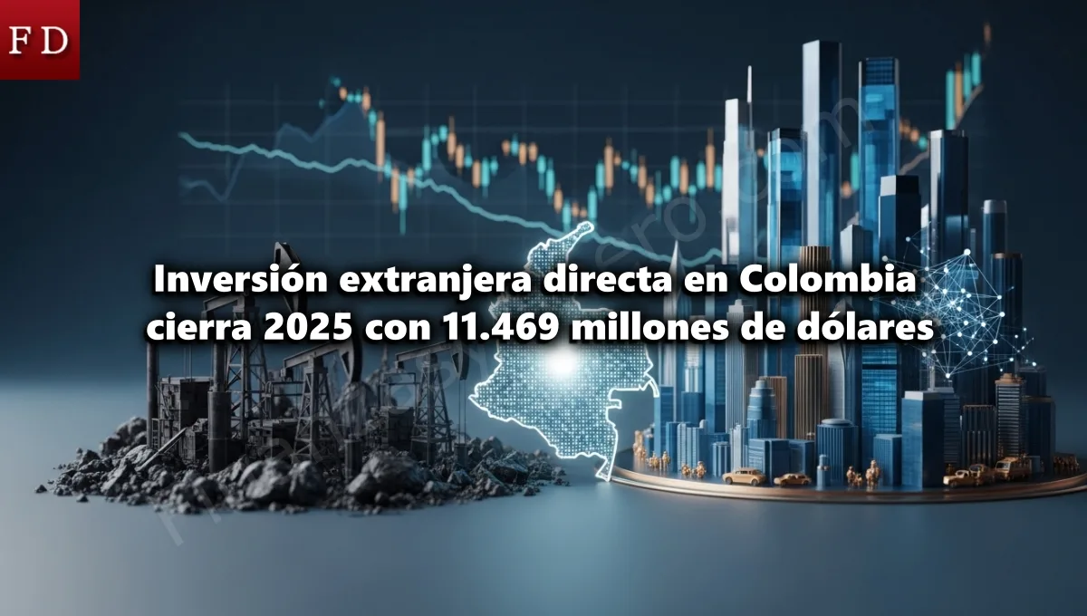 Inversión extranjera directa en Colombia cierra 2025 con 11.469 millones de dólares