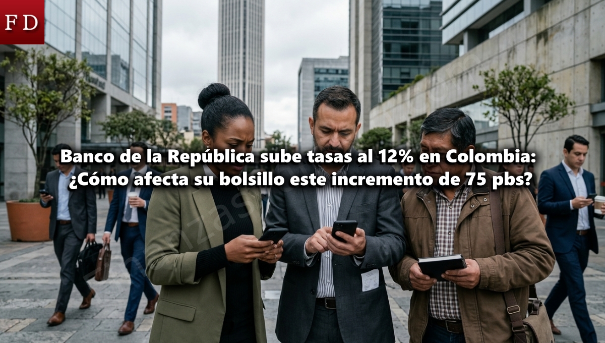 Banco de la República sube tasas al 12% en Colombia Cómo afecta su bolsillo este incremento de 75 pbs