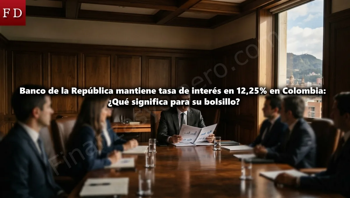 Banco de la República mantiene tasa de interés en 12,25% en Colombia Qué significa para su bolsillo