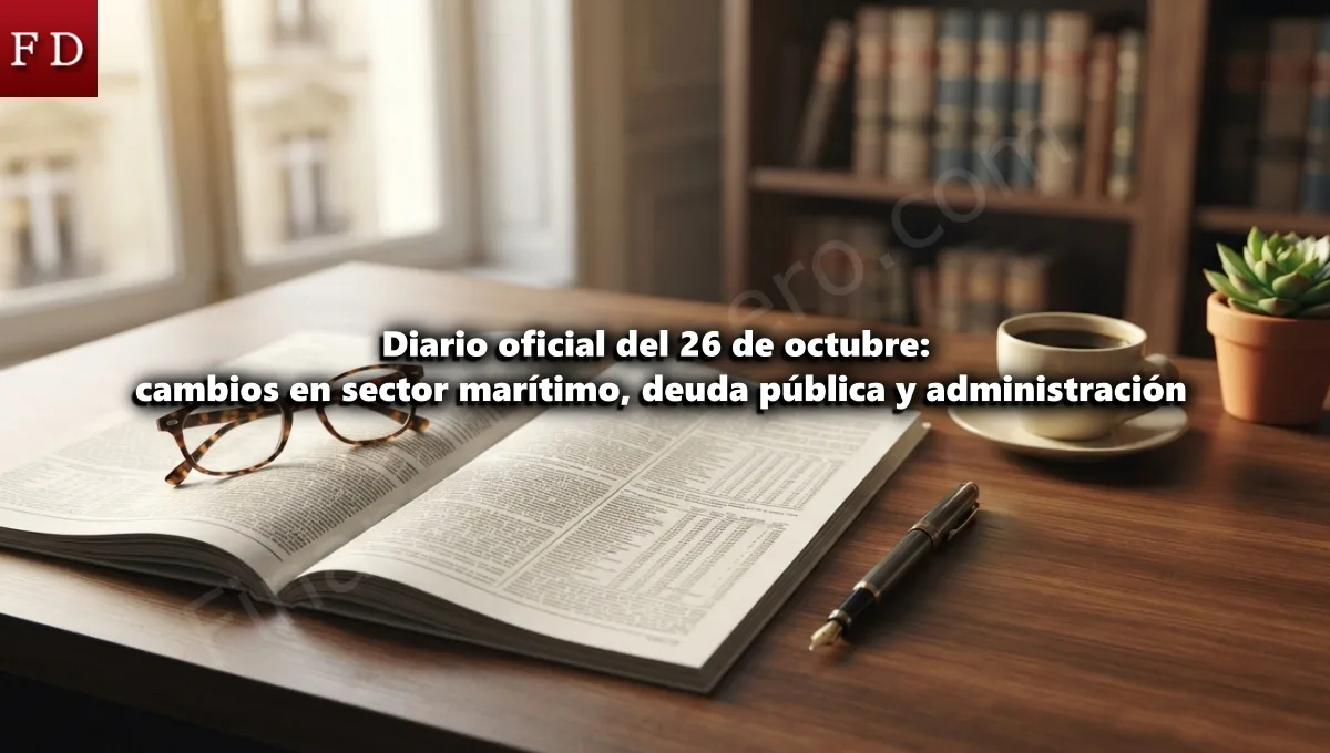 Diario oficial del 26 de octubre cambios en sector marítimo, deuda pública y administración